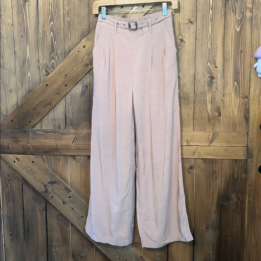 Bar III Tan Wide Leg Women's Pants - Picture 2 of 6